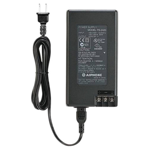 Aiphone PS-2420UL 24V DC Power Supply, 2A, UL Listed