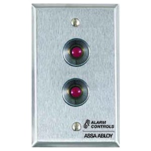 Alarm Controls RP-28302 | Single Gang, Stainless Steel with 1 Red LED