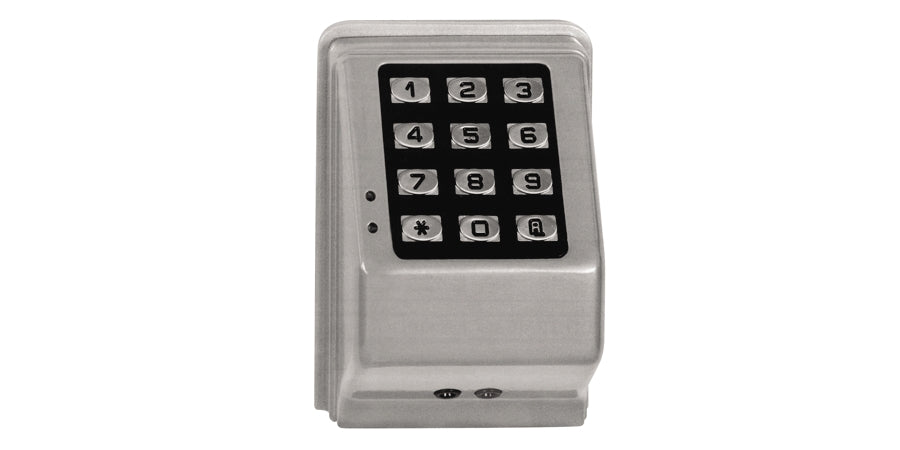 Alarm Lock DK3000MS | Door Lock Keypad, 12/24 VAC/DC Input, Wall-Mount, Metallic Silver