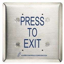 Alarm Controls JP1-1 | Spdt Momentary Action, Rated 4A At 30 V Dc, 302 Satin Stainless Steel Plate