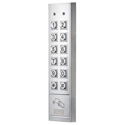 Alarm Controls KP-300 | Digital Keypad, Mullion Mount, Vandalproof, Weatherproof, Indoor/Outdoor, 12 Volt Dc, 95 Milliampere, -20 To 70 Deg C, Ip65, 302 Stainless Steel, With Card Reader