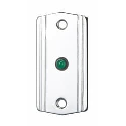 Alarm Controls MP-29 | Green Led, 12 Or 24 V Dc, Chrome Plated Brass Mini-Plate