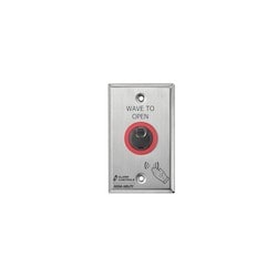 Alarm Controls NTB-1 | Alarm Controls No Touch, Battery Powered, Wireless Request To Exit Station On A Single Gang Plate With Stainless Finish Screened "Wave To Open"