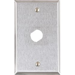 Alarm Controls RP-21 | Single Gang Stainless Steel Wall Plate With 3/4" Double "D" Hole For Medeco Lock