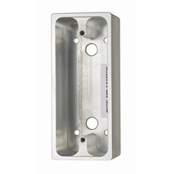 Alarm Controls SMB-3 | Narrow Surface Mount Box For 1-3/4" Wide Plates, Us 28 Clear Anodized Finish