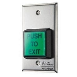 Alarm Controls TS-2T | Electronic Timer Square Pushbutton, 2 Amp At 35 Volt Dc, 2 - 45 Sec Adjustable Timer Delay, Spdt, Green