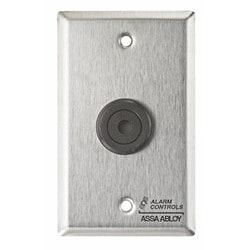Alarm Controls TS-34 | 85 Db Buzzer, 3 To 28 V Dc, Mounted On Single Gang Stainless Steel Wall Plate
