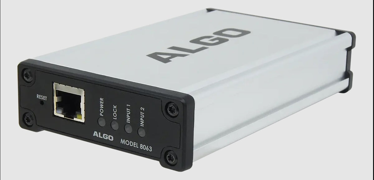 Algo Communication Products 8063 | Algo 8063 PoE IP Door Controller, Digital I/O Interface for Door Access and IP Integration