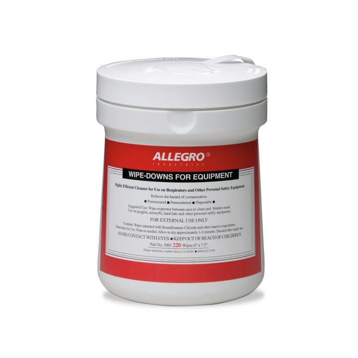 Allegro Safety 5001 | Wipe-Downs for Equipment, 220 Wipes/Canister