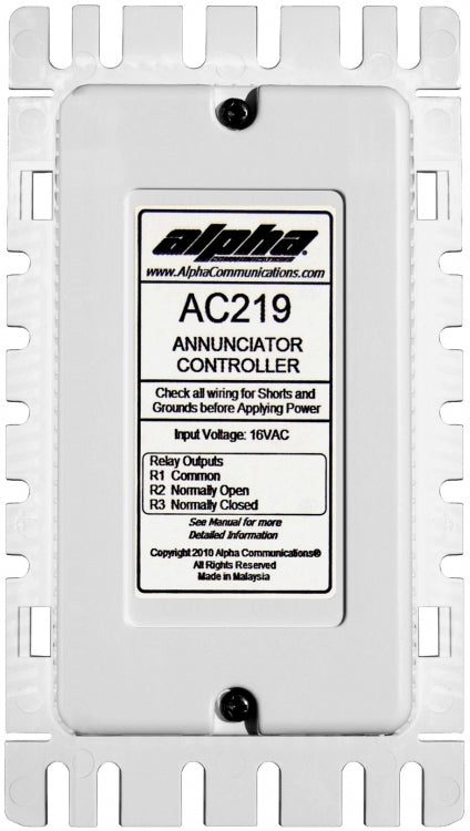 Alpha Communications AC219 | Annunciator Controller, With Tone