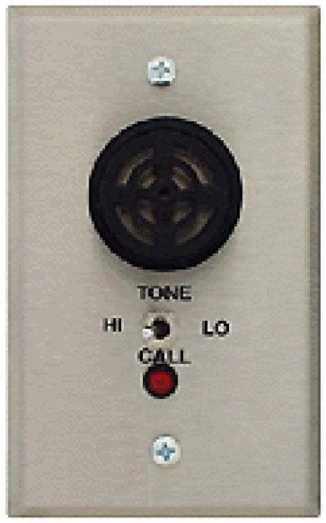 Alpha Communications DS-110 | Electrical Box Duty Station, 1-Gang, 2.75" Width x 0.5" Depth x 4.5" Height, For 4000 Series Single Status Nurse Call System