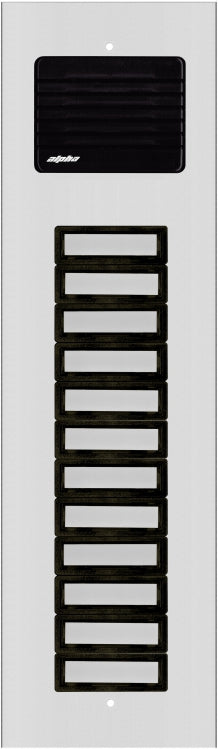 Alpha Communications ES612/12 | 12 Plast Button L/S Panel - Alum