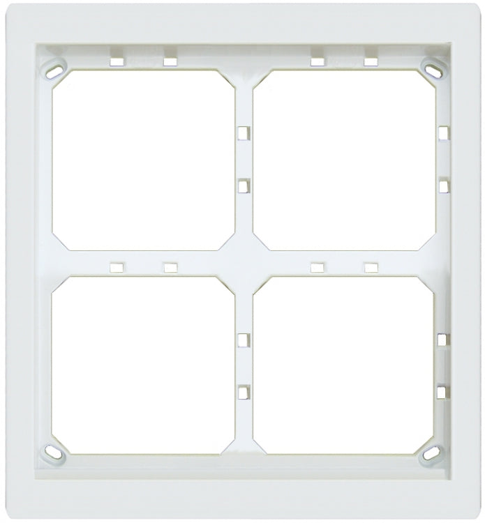 Alpha Communications MT4/2W | 2Hx2W Module Panel Frame - White