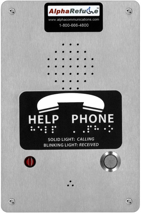 Alpha Communications RCB2400S | PBX Refuge Call Box - Surface - Stainless Steel