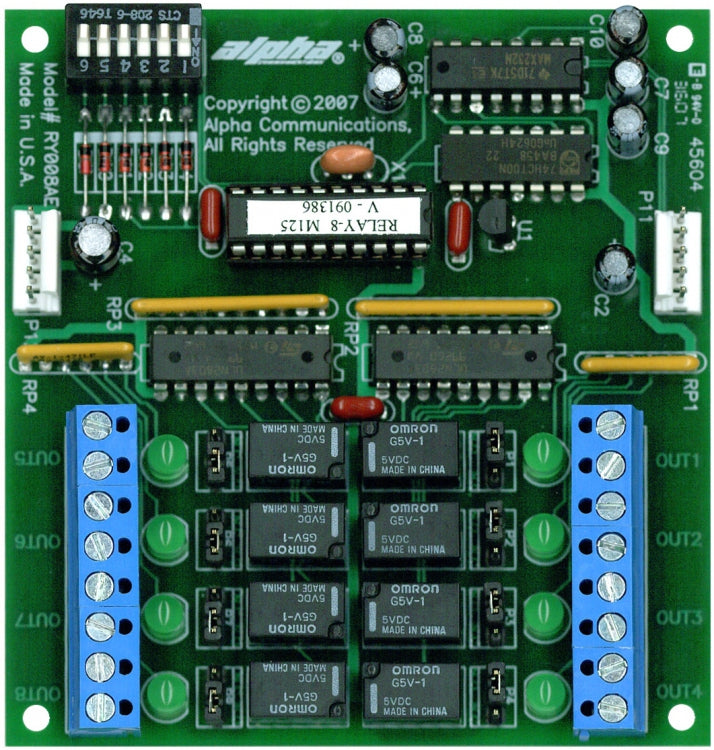 Alpha Communications RY008AE | 8 Output Signal Relay Board(s)