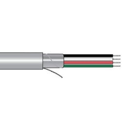 Alpha Wire 6300/4 SL001 | Communication & Control Cable, 24AWG, 4 Conductor, (7/32) Stranding, Foil, PVC, 1000 FT, Slate