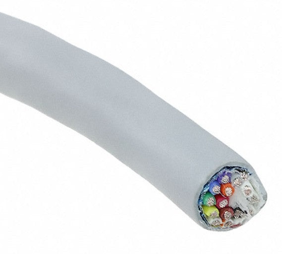 Alpha Wire 78121 SL001 | 15 Conductor Multi-Conductor Cable Slate 26 AWG Foil 1000.0'