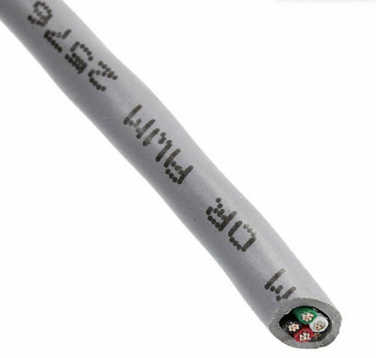 Alpha Wire M3244 SL001 | 4 Conductor Multi-Conductor Cable Slate 18 AWG Foil 1000.0' (304.8m)
