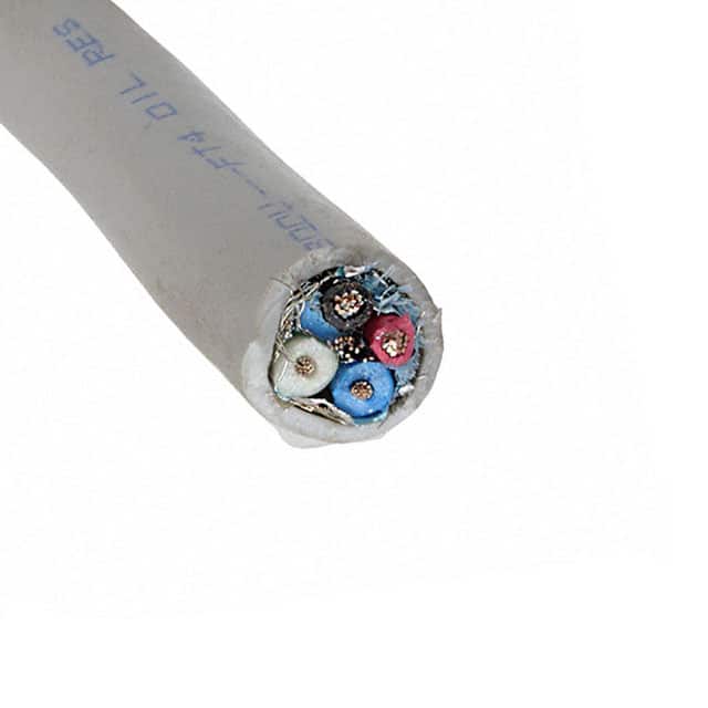 Alpha Wire 6451 SL005 | 4 (2 Pair Twisted) Conductor Multi-Pair Cable Slate 15 AWG, 18 AWG Foil, Braid 100.0' (30.5m)