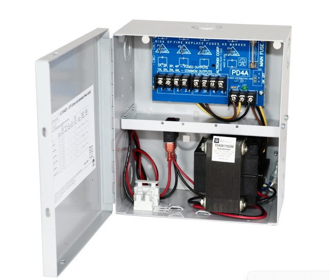 Altronix ALTV244175CB220 | CCTV Power Supply, 4 PTC Outputs, 24/28VAC @ 7.25A, 220VAC, BC100M Enclosure