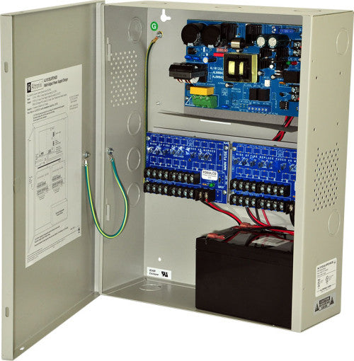 Altronix AL1012ULXPD16CB | Power Supply Charger, 16 PTC Class 2 Outputs, 12VDC @ 10A, 115VAC, BC400 Enclosure