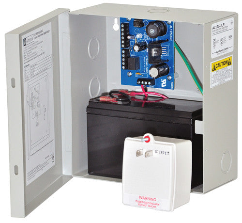 Altronix AL125ULP | Access Control Power Supply Charger, 2 PTC Class 2 Outputs, 12/24VDC @ 1A, 24VAC, BC100 Enclosure, includes Plugin Transformer