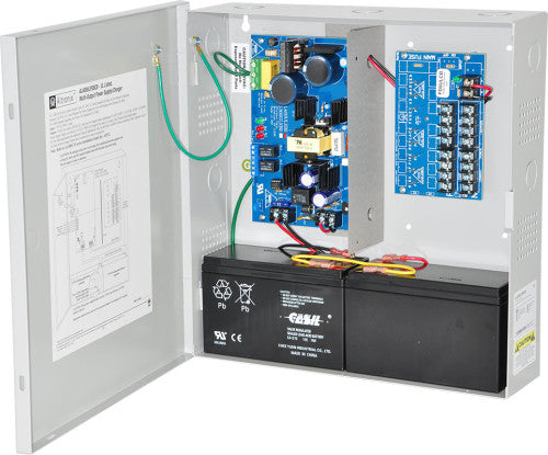 Altronix AL400ULPD8CB | Power Supply Charger, 8 PTC Class 2 Outputs, 12/24VDC @ 4A, 115VAC, BC300 Enclosure