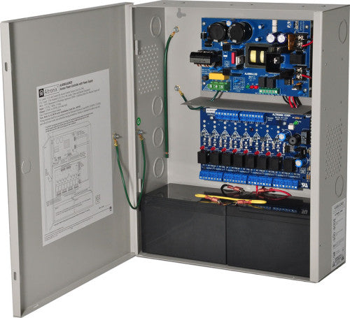 Altronix AL600ULACMCB | Access Power Controller w/ Power Supply/Charger, 8 PTC Class 2 Relay Outputs, 12/24VDC @ 6A, FAI, 115VAC, BC400 Enclosure