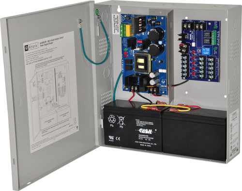 Altronix AL600ULM | Access Power Distribution Module w/ Power Supply/Charger, 5 PTC Class 2 Outputs, 12/24VDC @ 6A, FAI, 115VAC, BC300 Enclosure