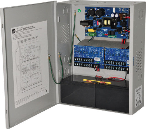 Altronix AL600ULXPD16CB | Power Supply Charger, 16 PTC Class 2 Outputs, 12/24VDC @ 6A, 115VAC, BC400 Enclosure