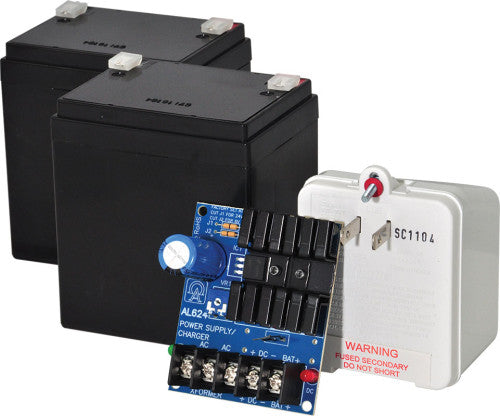 Altronix AL62424C | Linear Power Supply Charger, Single Class 2 Output, 6/12/24VDC @ 1.2A, 16 to 24VAC, Board, includes 2 - BT124 and TP2420