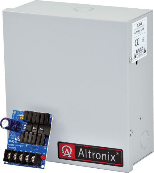 Altronix AL624E | Linear Power Supply Charger, Single Class 2 Output, 6/12/24VDC @ 1.2A, 16 to 24VAC, BC100, Enclosure
