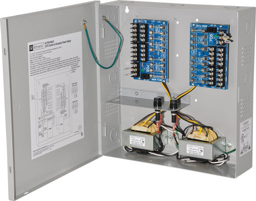Altronix ALTV2416ULX | CCTV Power Supply, 16 Fused Outputs, 24/28VAC @ 7A, 115VAC, BC300 Enclosure