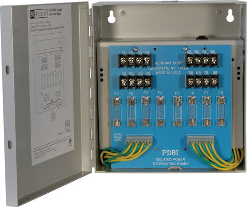 Altronix ALTV248MI220 | CCTV Power Supply, 8 Fused Outputs, 24VAC @ 12.5A, 220VAC, BC100M Enclosure