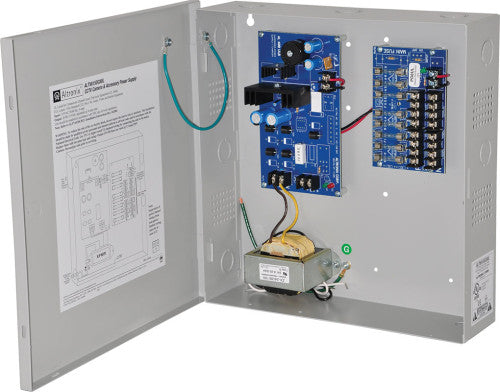 Altronix ALTV615DC8UL | CCTV Power Supply, 8 Fused Class 2 Outputs, 6-15VDC @ 4A, 115VAC, BC300 Enclosure