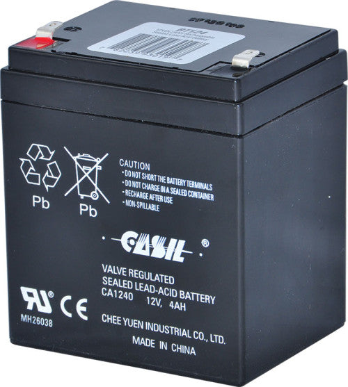Altronix BT124 | Rechargeable Battery, Sealed lead acid (SLA), 12VDC, 4AH