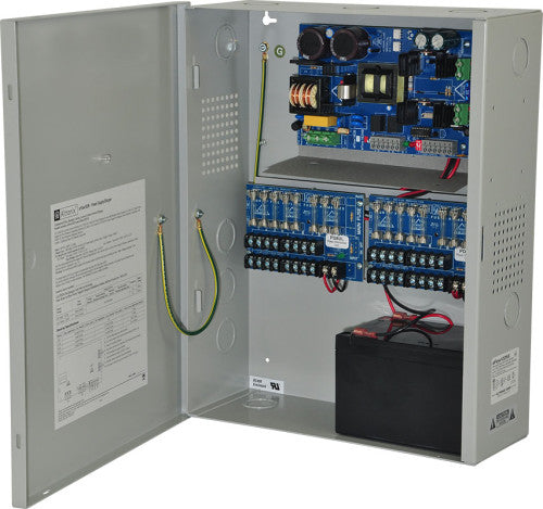 Altronix EFLOW102NX16 | Power Supply Charger, 16 Fused Outputs, 12VDC @ 10A, Aux Output, FAI, LinQ2 Ready, 115VAC, BC400 Enclosure