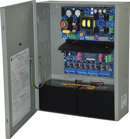 Altronix EFLOW104NKA8 | Dual Output Power Supply/Charger, 8 fuse protected Auxiliary Class 2 power-limited outputs