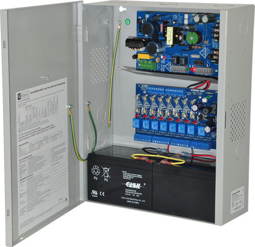 Altronix EFLOW4NA8V | Access Power Controller with Power Supply/Charger, 8 Fused Relay Outputs, 12/24VDC, 4A, Aux Output, FAI, 220VAC, BC400 Enclosure