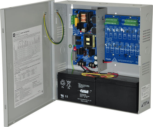 Altronix EFLOW6N16D | Power Supply Charger, 16 PTC Class 2 Outputs, 12/24VDC @ 6A, Aux Output, FAI, LinQ2 Ready, 115VAC, BC300 Enclosure
