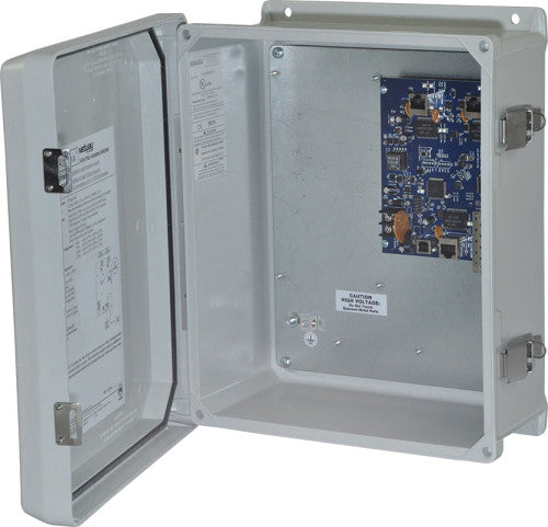 Altronix NETWAYSP3WPN | Single 1G Fiber SFP, 3 port 10/100/1000 (2 ports PoE/PoE+ 60W Hi-PoE & 1 port PoE/PoE+); Hardened, Switch Board mounted in NEMA4/4X, IP66 rated Outdoor enclosure; LINQ
