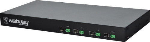 Altronix NETWAYSP4 | 4-port Ethernet over Fiber Media Converter For conventional Fiber or composite Fiber (powered) cable applications