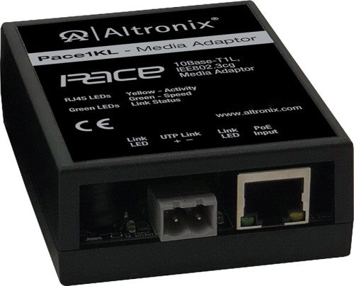Altronix PACE1KL | Long Range Single Pair Media Adapter, 1000m SPE over twisted pair (UTP), IEEE802.3cg, 10Base-T1L