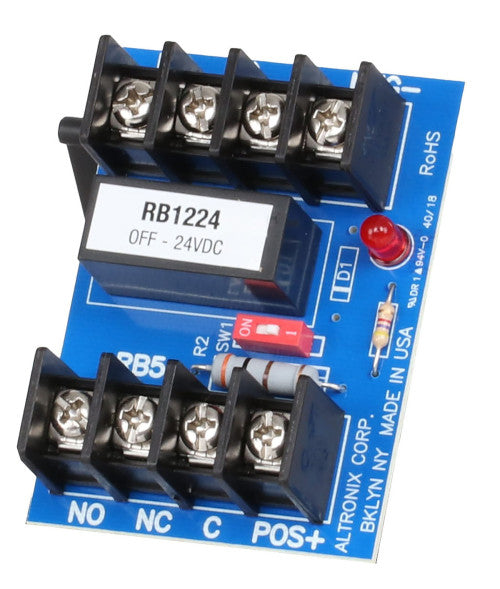 Altronix RB1224 | Relay Module, 12/24VDC, DPDT Contacts @ 5A - 220VAC/28VDC