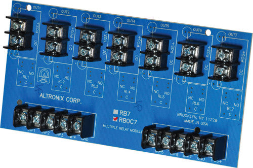 Altronix RBOC7 | Relay Module, Open Collector, 7 - 12/24VDC