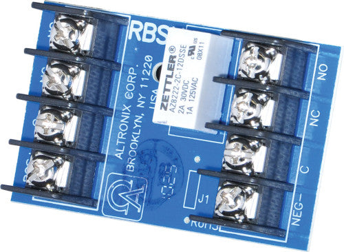 Altronix RBSNP | Relay Module, 12VDC, DPDT Contacts @ 2A/120VAC or 2A/28VDC, Polarized
