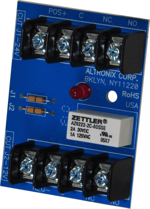 Altronix RBST | Relay Module, 6/12/24VDC, DPDT Contacts @ 1A - 120VAC or 2A - 28VDC