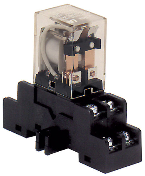 Altronix RDC12 | Relay and Base Module, 12VDC, DPDT Contacts @ 10A - 220VAC/28VDC, DIN Rail Mountable