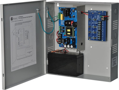 Altronix SMP10PM12P4 | Power Supply Charger, 4 Fused Outputs, 12VDC @ 10A, 115VAC, Supervision, BC300 Enclosure