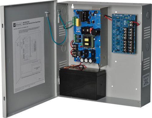Altronix SMP10PM12P8CB | Power Supply Charger, 8 PTC Outputs, 12VDC @ 10A, 115VAC, Supervision, BC300 Enclosure